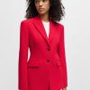 Hugo Boss Tailored Jackets-Fitted blazer in stretch fabric-hugo boss store near me 4