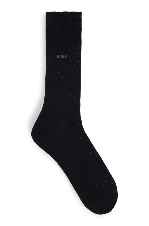 Hugo Boss Socks- Regular-length socks in a mercerised-cotton blend-hugo boss store near me