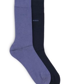 Hugo Boss Socks-Two-pack of regular-length socks in soft viscose bamboo-hugo boss store near me