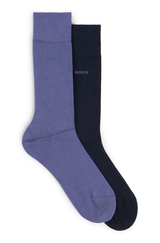 Hugo Boss Socks-Two-pack of regular-length socks in soft viscose bamboo-hugo boss store near me