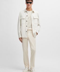 Hugo Boss-Relaxed-fit overshirt in stretch jersey-hugo boss near me 2