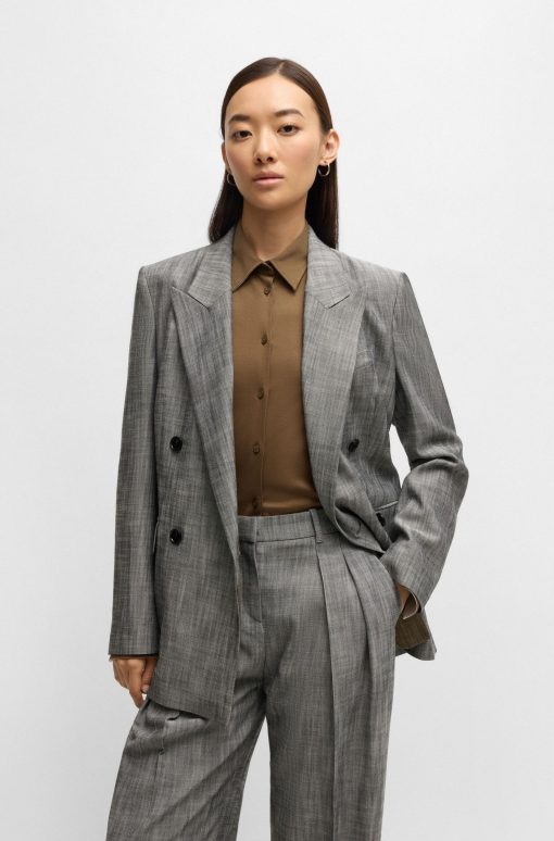 Hugo Boss Tailored Jackets-Regular-fit double-breasted blazer-hugoboss