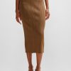 Hugo Boss Skirts-Knitted pencil skirt with ribbed structure-boss hugo 3