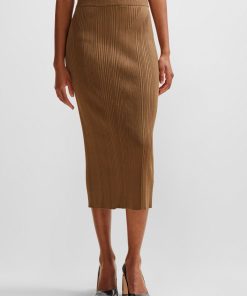 Hugo Boss Skirts-Knitted pencil skirt with ribbed structure-boss near me