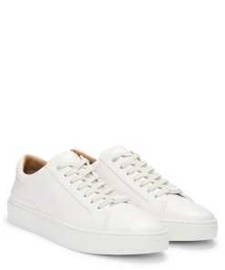 Hugo Boss Sneakers-Gary leather low-top trainers with branded lace loop-hugo boss store near me