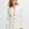 Hugo Boss Tailored Jackets-Cropped tweed jacket with metallic buttons-hugo by hugo boss 3