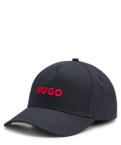 Hugo Boss-Cotton-twill cap with logo on front and visor-hugo