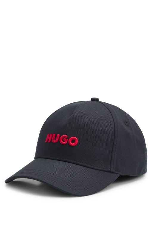 Hugo Boss-Cotton-twill cap with logo on front and visor-hugo