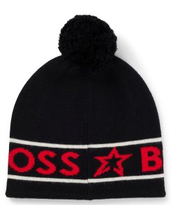 Hugo Boss-BOSS x Perfect Moment wool beanie hat with logo intarsia-hugo boss near me 2