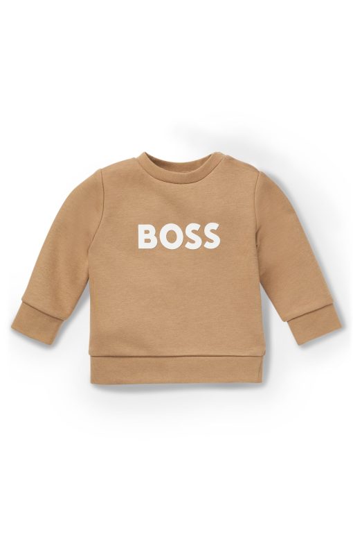 Hugo Boss-Kids' sweatshirt in fleece with logo print-hugo by hugo boss