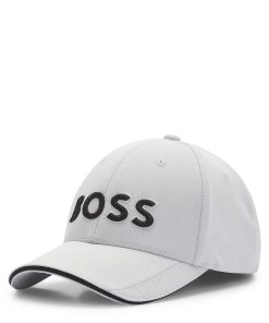 Hugo Boss-Knitted-piqué six-panel cap with embroidered logo-boss outlet