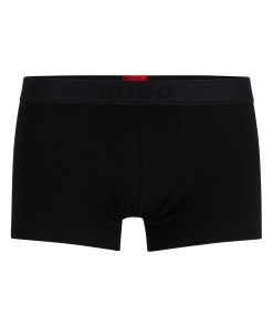 Hugo Boss Underwear-Stretch-cotton trunks with flame logo and branded waistband-hugo boss store near me