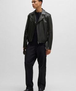 Hugo Boss Jackets and Coats-Buffalo-leather jacket with contrast lining-hugo boss store near me 2