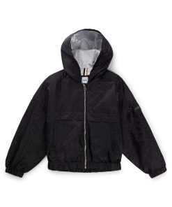 Hugo Boss-Kids’ hooded windbreaker jacket with monogram pattern-boss store near me