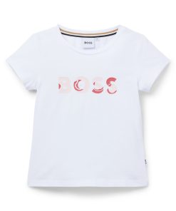 Hugo Boss-Kids’ T-shirt in stretch cotton with logo print-hugo boss store