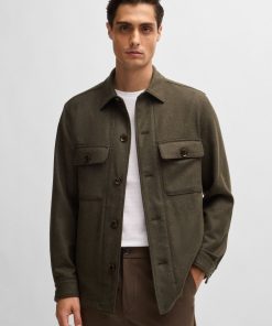 Hugo Boss-Relaxed-fit overshirt in wool-boss outlet