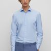 Hugo Boss-Relaxed-fit overshirt in stretch jersey-hugo boss near me 3