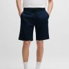 Hugo Boss-Tapered-fit shorts in a linen blend-boss outlet 4