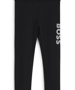 Hugo Boss-Kids’ leggings with silver-tone vertical logo-boss store near me