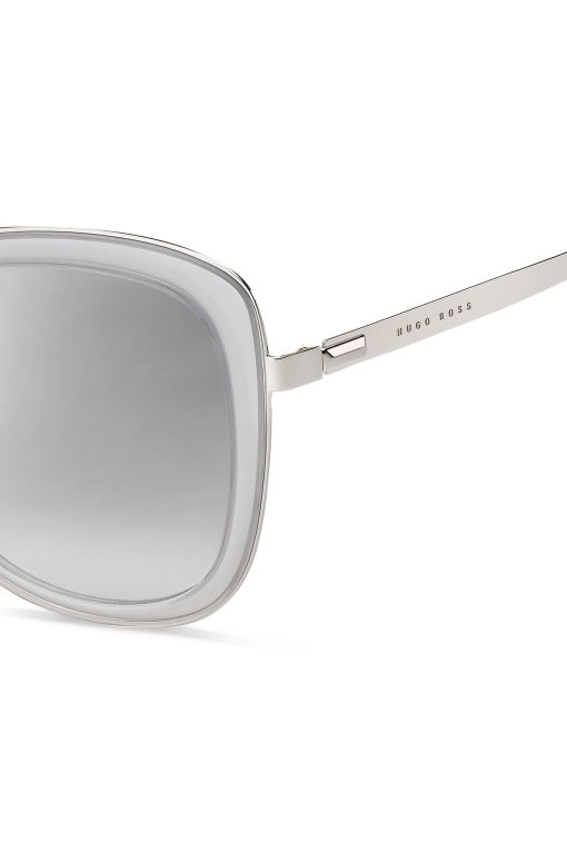 Hugo Boss Eyewear-Translucent-acetate sunglasses with steel temples-hugoboss - Image 2