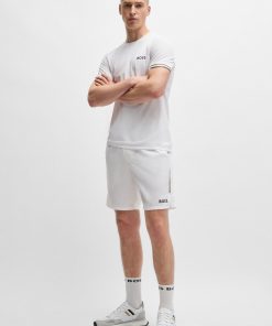 Hugo Boss Pants-BOSS x Matteo Berrettini water-repellent shorts with logo print-hugo boss store 2