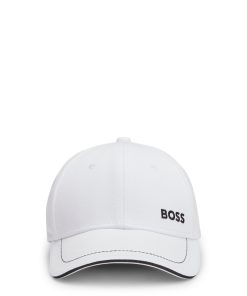 Hugo Boss-Cotton-twill cap with embroidered logo and metal buckle-boss store near me 2