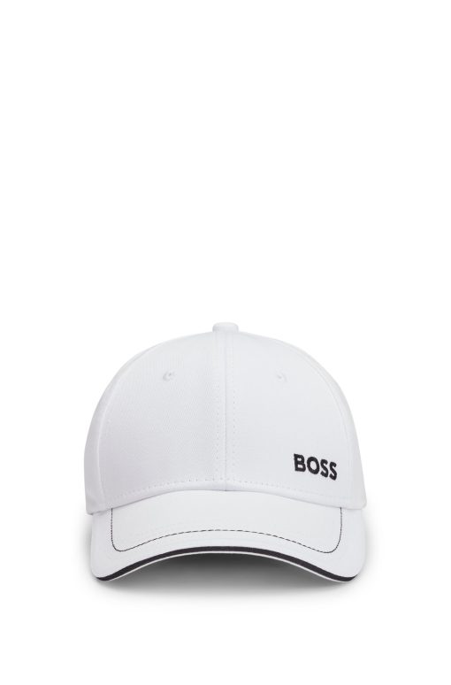 Hugo Boss-Cotton-twill cap with embroidered logo and metal buckle-boss store near me - Image 2