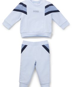 Hugo Boss-Baby tracksuit in stretch cotton with logo prints-hugo boss outlet