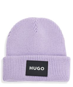 Hugo Boss-Kids’ beanie hat with rubberized logo label-hugo boss sale