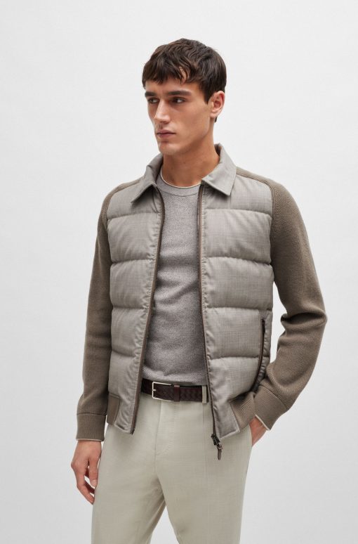 Hugo Boss-Hybrid jacket with goose down and feather filling-hugo boss sale