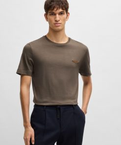 Hugo Boss T-Shirts-BOSS x ASTON MARTIN T-shirt in merino-wool jersey-hugo boss sale