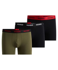 Hugo Boss Underwear-Three-pack of stretch-cotton boxer briefs with logo-boss hugo