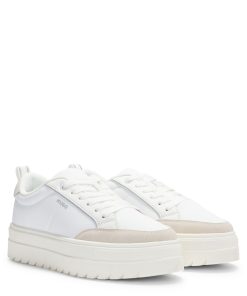 Hugo Boss Sneakers-Platform trainers with suede trims-hugo boss store