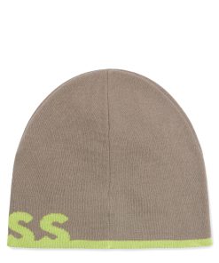 Hugo Boss-Beanie hat with logo in a wool blend-boss near me 2