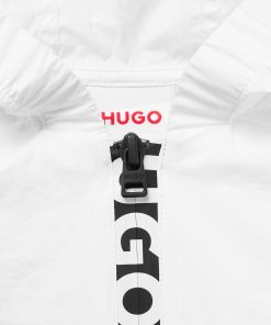 Hugo Boss-Kids’ hooded windbreaker with logo print-hugo boss outlet 2