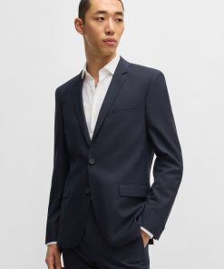 Hugo Boss Suits-Extra-slim-fit suit in micro-patterned dobby-hugo boss sale 2