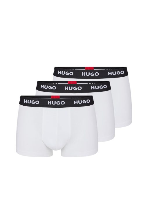 Hugo Boss Underwear-Three-pack of logo-waistband trunks in stretch cotton-hugo boss sale