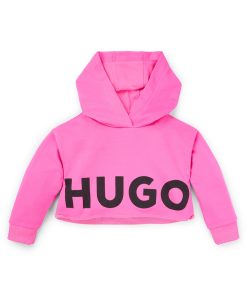 Hugo Boss-Kids’ hoodie in French terry with logo details-hugo