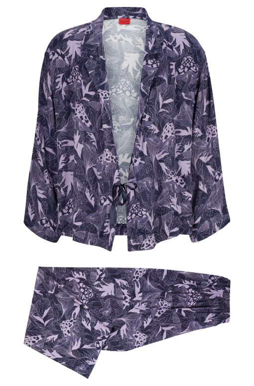 Hugo Boss Underwear, Pajamas, and Socks-Relaxed-fit pajamas in a kimono style-hugoboss