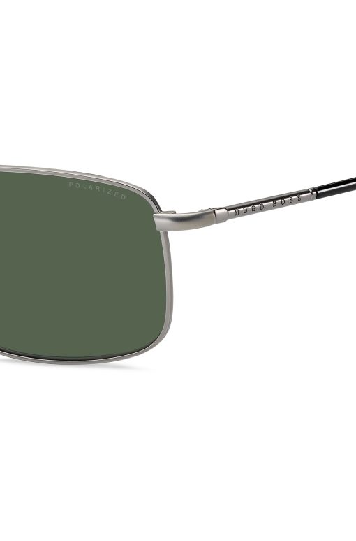 Hugo Boss Eyewear-Double-bridge sunglasses with green lenses-boss near me - Image 2