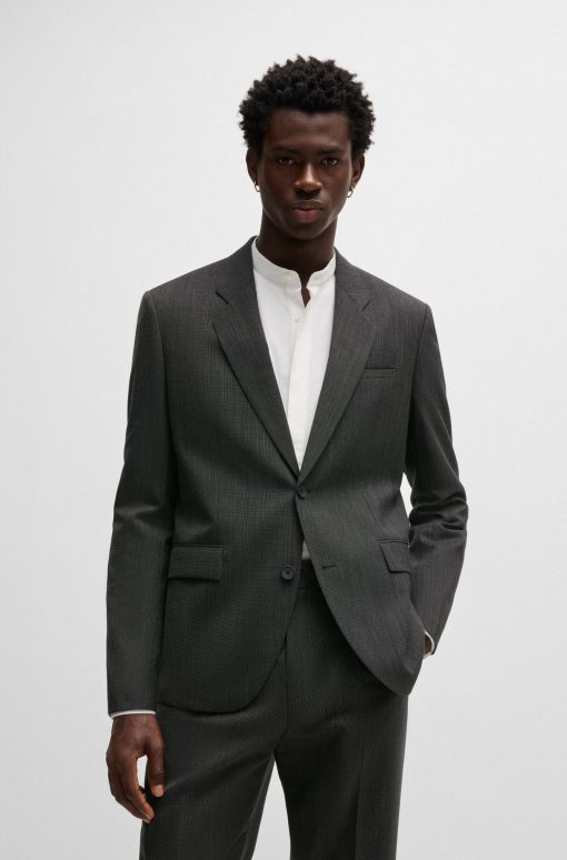 Hugo Boss Suits-Modern-fit suit in micro-patterned performance-stretch fabric-hugoboss - Image 2