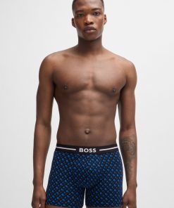 Hugo Boss Underwear-Three-pack of stretch-cotton boxer briefs-hugo boss outlet 2