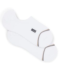 Hugo Boss Underwear, Pajamas, and Socks-Two-pack of ankle-length socks with branding-boss hugo