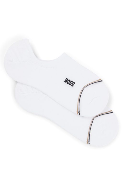 Hugo Boss Underwear, Pajamas, and Socks-Two-pack of ankle-length socks with branding-boss hugo