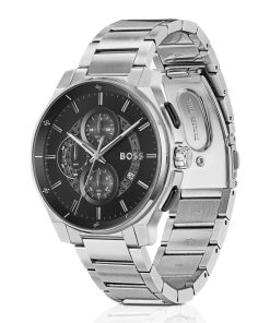 Hugo Boss Watches-Stainless-steel chronograph watch with transparent dial-hugo 2