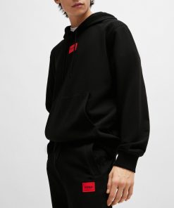 Hugo Boss Sweatshirts and Jogging Pants-Cotton-terry tracksuit bottoms with red logo label-boss outlet 2