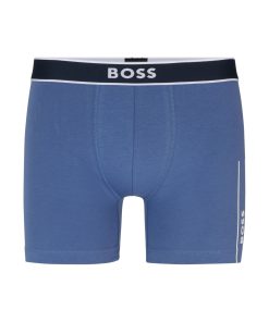 Hugo Boss Underwear-Stretch-cotton boxer briefs with stripe-framed logos-boss store near me 2