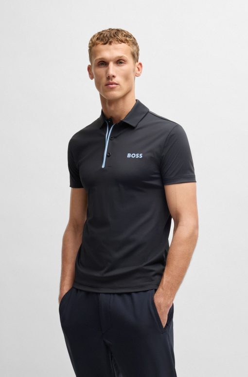 Hugo Boss Polo Shirts-Paddy polo shirt in quick-dry ribbed fabric-hugo boss outlet