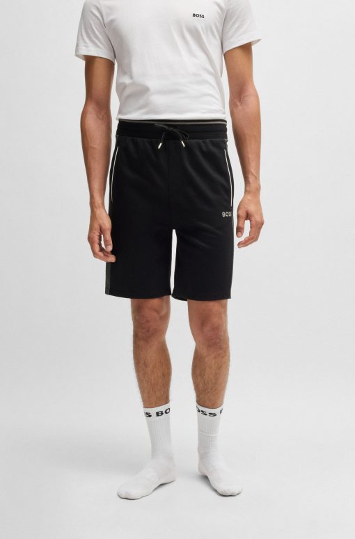 Hugo Boss Sweatshirts and Jogging Pants-Shorts with contrast piping-hugoboss