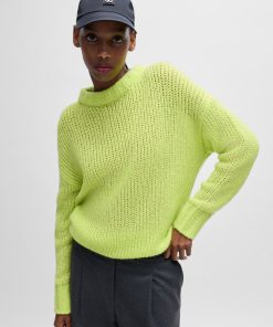 Hugo Boss Sweaters and Cardigans-Oversize-fit sweater in wool-hugo boss near me